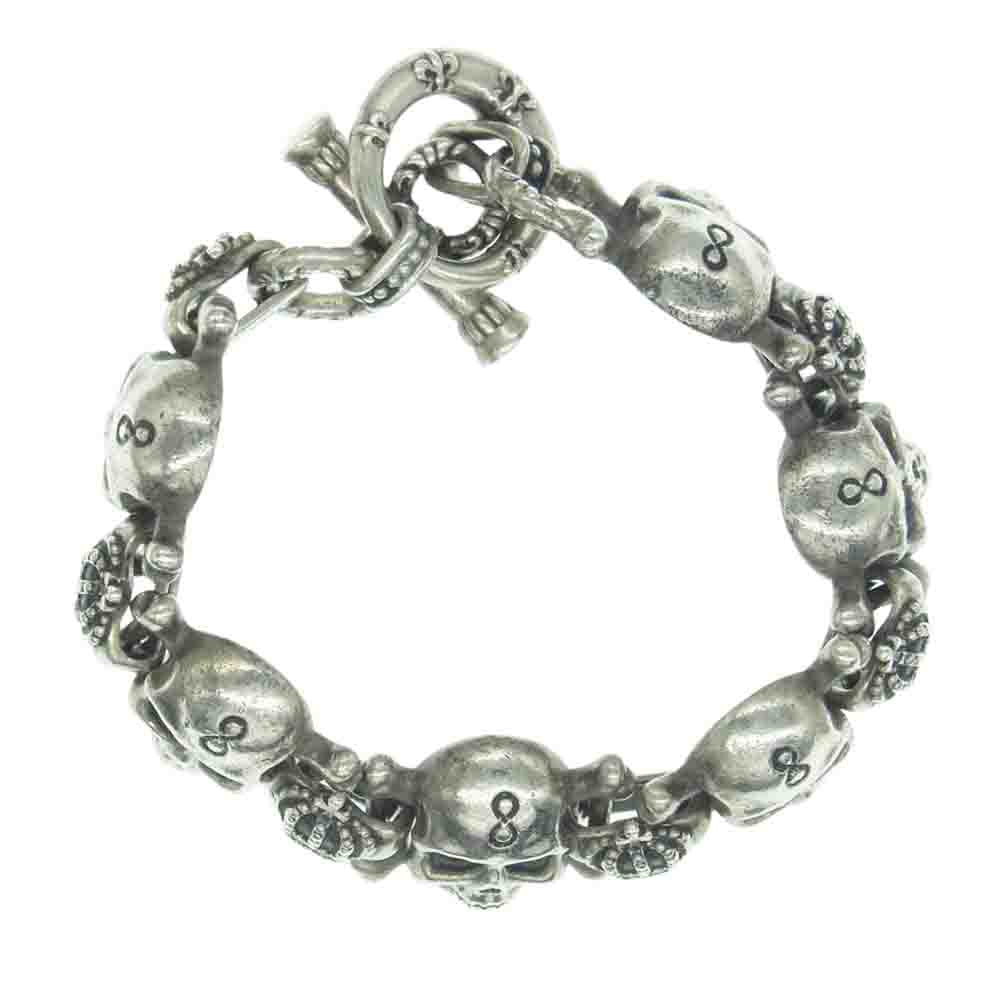 Justin Davis ジャスティンデイビス skull スカル ブレスレット シルバー系【中古】