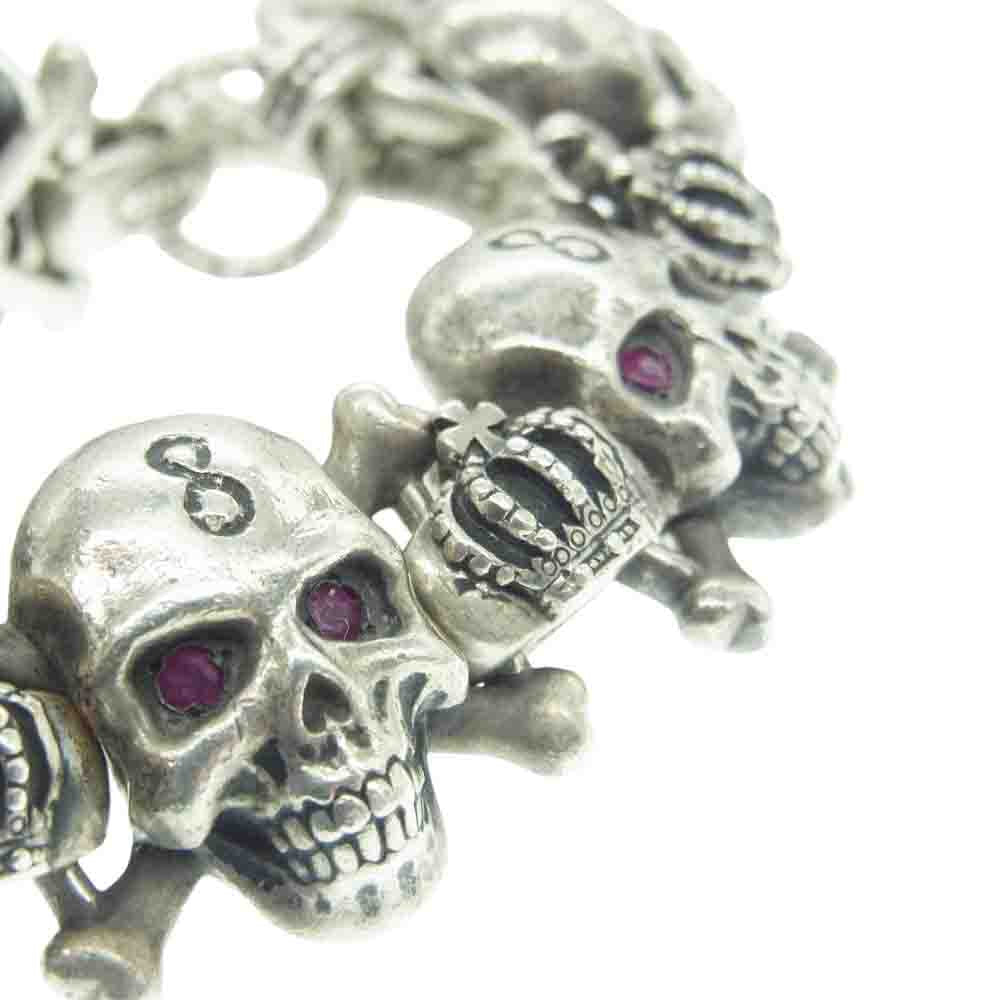 Justin Davis ジャスティンデイビス skull スカル ブレスレット シルバー系【中古】