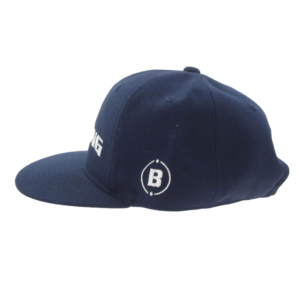 BRIEFING ブリーフィング BRG201M61 MS BASIC CURVED VISOR CAP ゴルフ キャップ ネイビー系【美品】【中古】