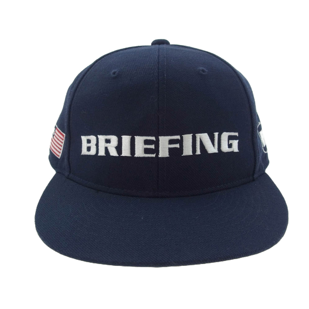 BRIEFING ブリーフィング BRG201M61 MS BASIC CURVED VISOR CAP ゴルフ キャップ ネイビー系【美品】【中古】