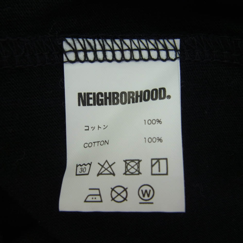 NEIGHBORHOOD ネイバーフッド 24SS バックプリント Tシャツ 半袖カットソー ブラック系 XXL【中古】
