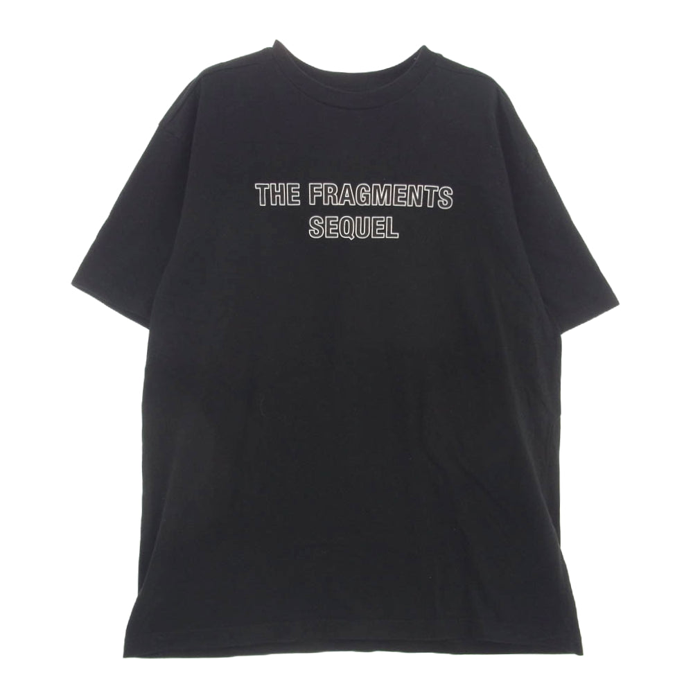 シークエル 21SS x Fragment Design T-SHIRT フラグメントデザイン プリント Tシャツ ブラック系 XL【中古】