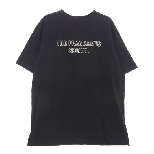 シークエル 21SS x Fragment Design T-SHIRT フラグメントデザイン プリント Tシャツ ブラック系 XL【中古】