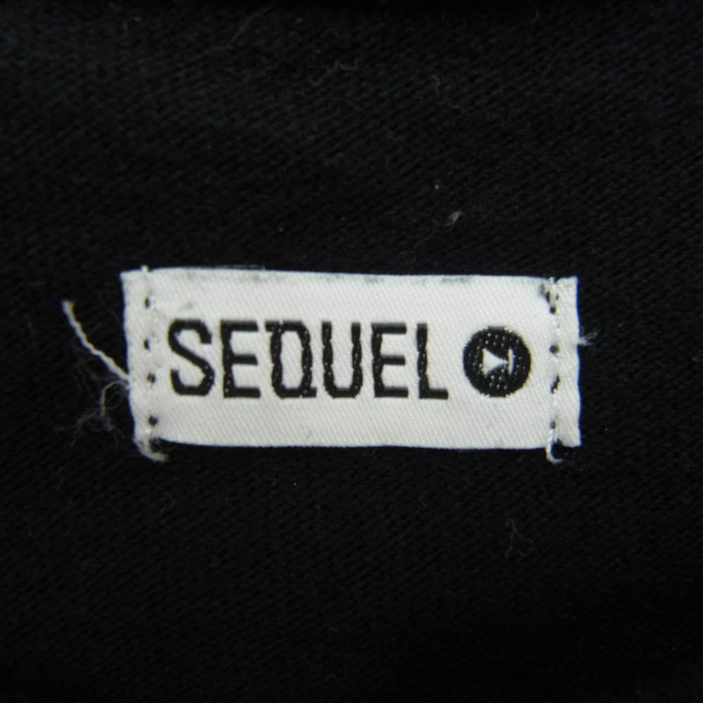 シークエル 21SS x Fragment Design T-SHIRT フラグメントデザイン プリント Tシャツ ブラック系 XL【中古】