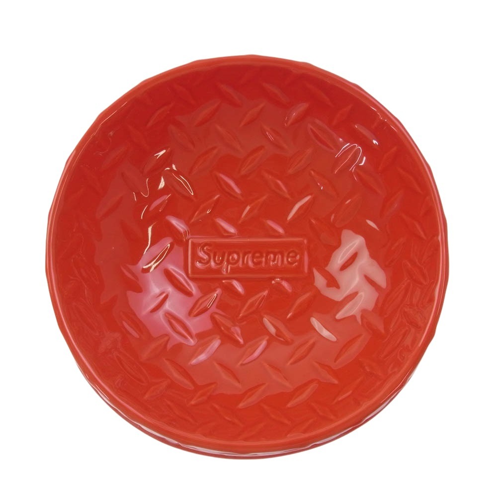 Supreme シュプリーム 23SS Diamond Plate Dog Bowl ペット用 ボウル レッド系【新古品】【未使用】【中古】