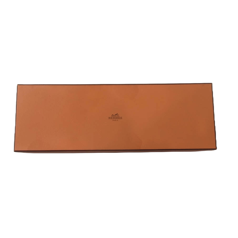 HERMES エルメス Hロゴ シルク 100％ ネクタイ ネイビー系【極上美品】【中古】