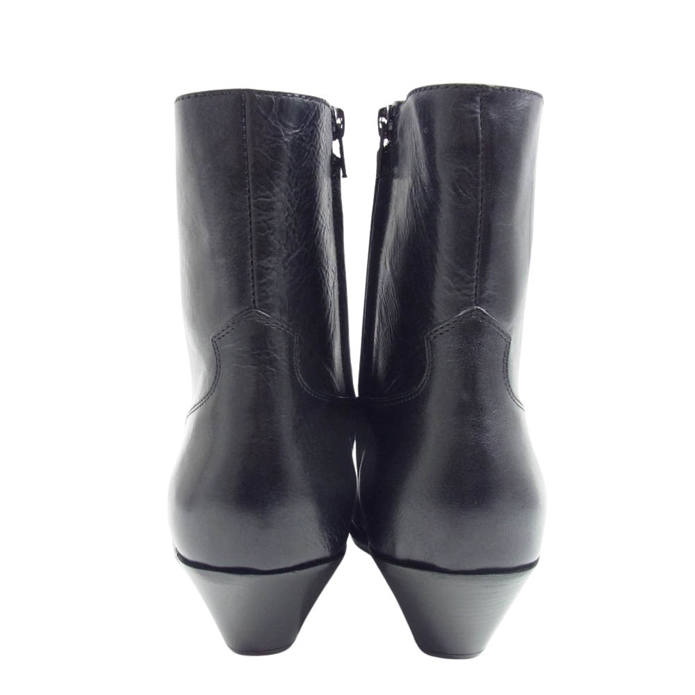 CELINE セリーヌ 353553826C Zipped Conique Boot サイド ジップ レザー ブーツ ブラック系 42【極上美品】【中古】