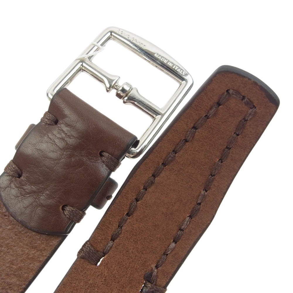 J&M Davidson ジェイアンドエムデヴィッドソン レザー ベルト ブラウン系 36【新古品】【未使用】【中古】