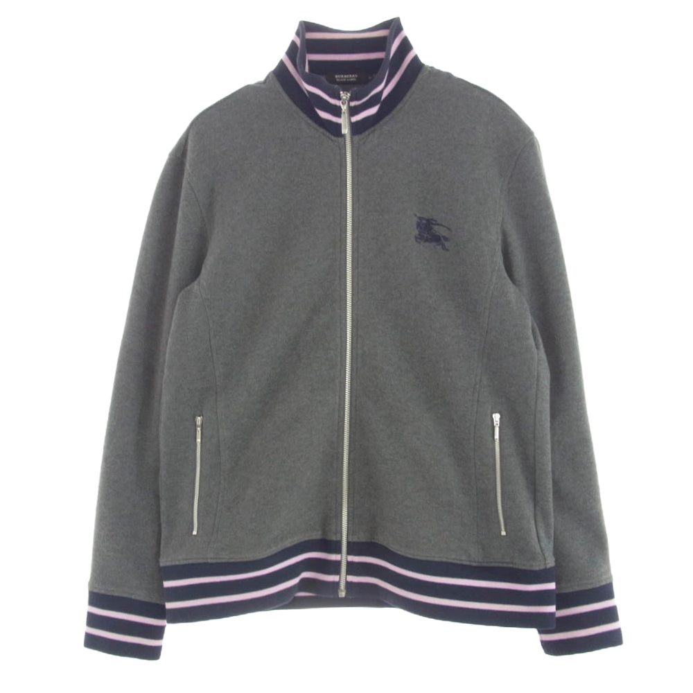 BURBERRY BLACK LABEL バーバリーブラックレーベル BMV68-716-06 コットン トラック ジャケット ホース刺? グレー系 3【中古】