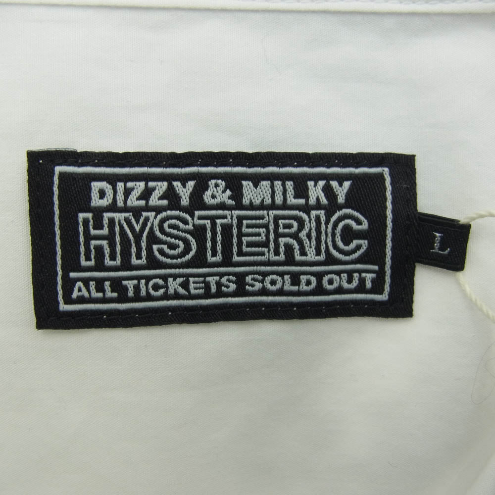 HYSTERIC GLAMOUR ヒステリックグラマー 02213AH11 DAILY HYSTERIC レギュラーカラー プリント シャツ 長袖 ホワイト系 L【極上美品】【中古】