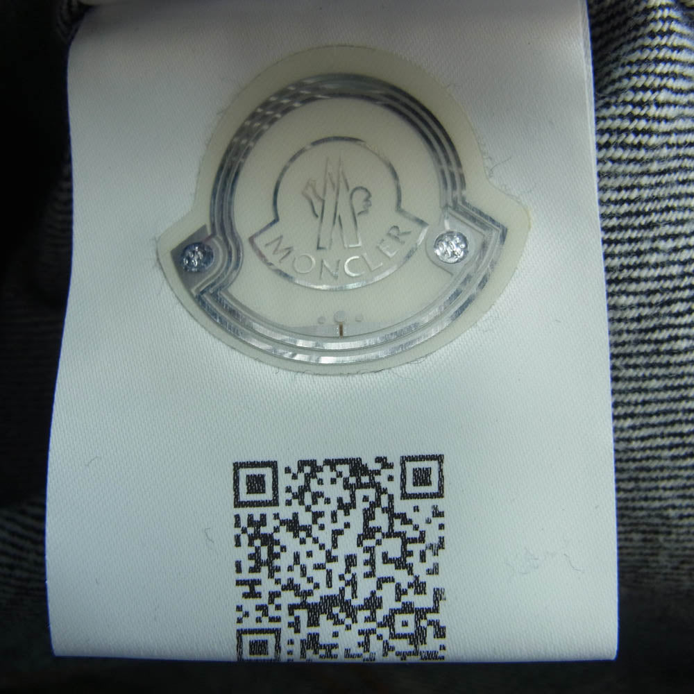 MONCLER モンクレール E109U4000450 549XB GENIUS7 FRAGMENT BLUEGRASS GIUBBOTTO ジーニアス ナイロン切替デニムジャケット 2【極上美品】【中古】