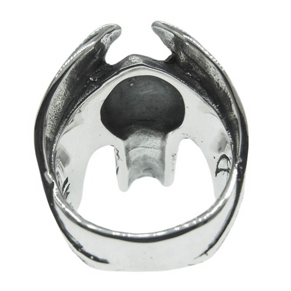 CRAZY PIG クレイジーピッグ LUCIFER SKULL RING ルシファー スカル リング シルバー系 19号【美品】【中古】