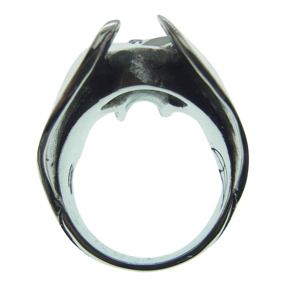 CRAZY PIG クレイジーピッグ LUCIFER SKULL RING ルシファー スカル リング シルバー系 19号【美品】【中古】
