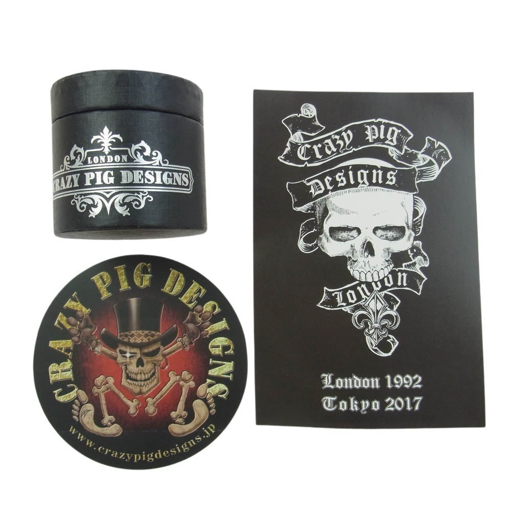 CRAZY PIG クレイジーピッグ LUCIFER SKULL RING ルシファー スカル リング シルバー系 19号【美品】【中古】