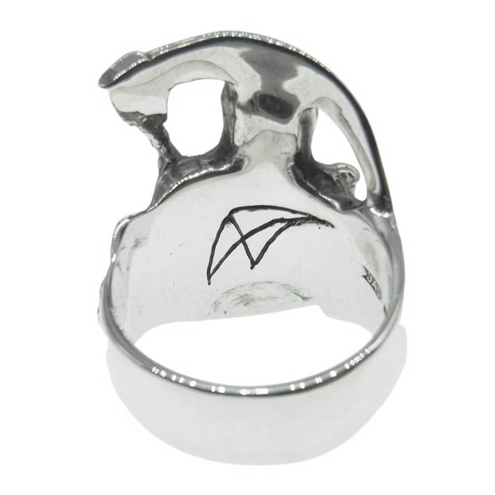 CRAZY PIG クレイジーピッグ GRIM REAPER RING LARGE グリムリーパー スカル 死神 リング ラージ シルバー系 19号【美品】【中古】
