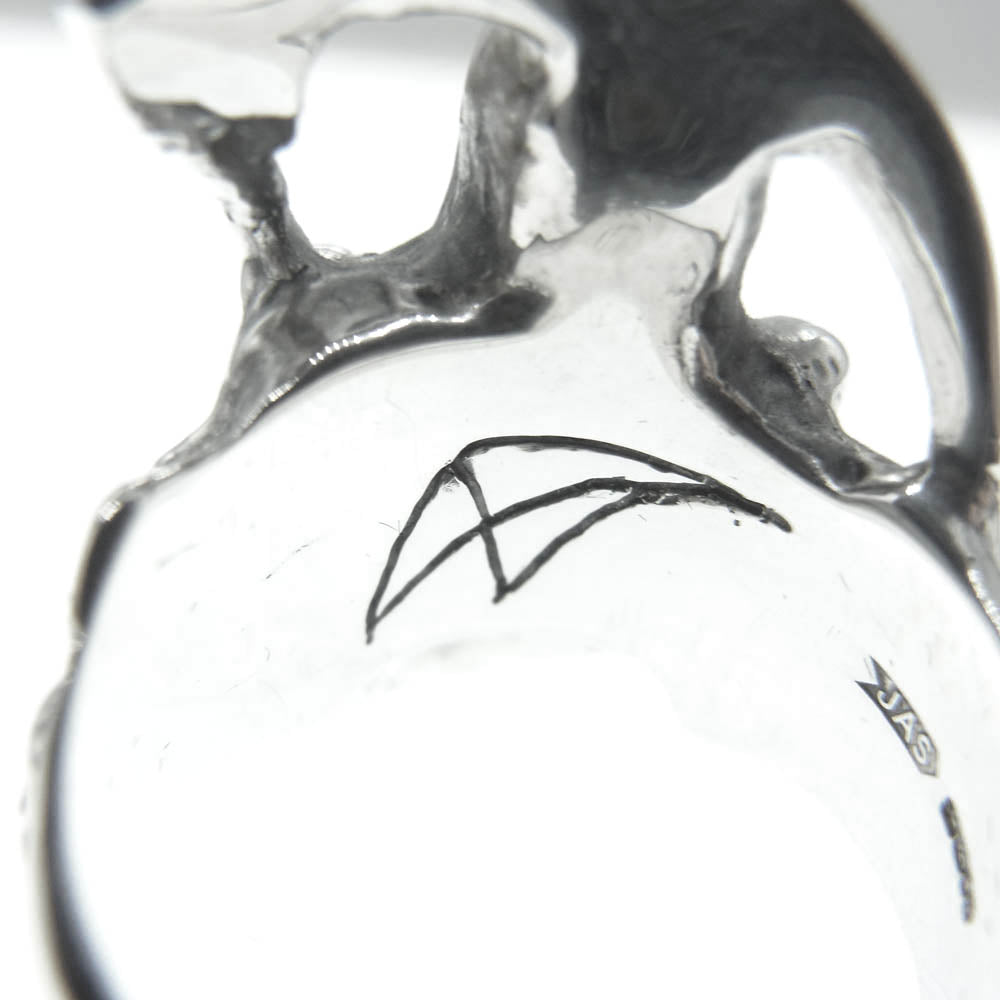 CRAZY PIG クレイジーピッグ GRIM REAPER RING LARGE グリムリーパー スカル 死神 リング ラージ シルバー系 19号【美品】【中古】