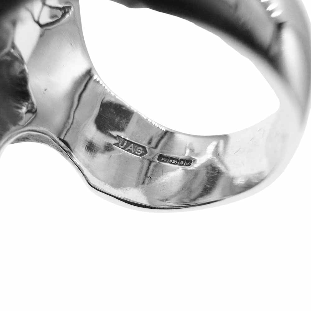 CRAZY PIG クレイジーピッグ 納品書付属 DEMON SKULL RING デーモン スカル リング シルバー系 18.5号【美品】【中古】