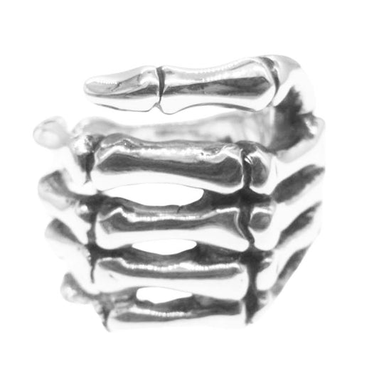 CRAZY PIG クレイジーピッグ 納品書付属 BONE HAND RING LARGE ボーン ハンド リング ラージ シルバー系 16号【美品】【中古】