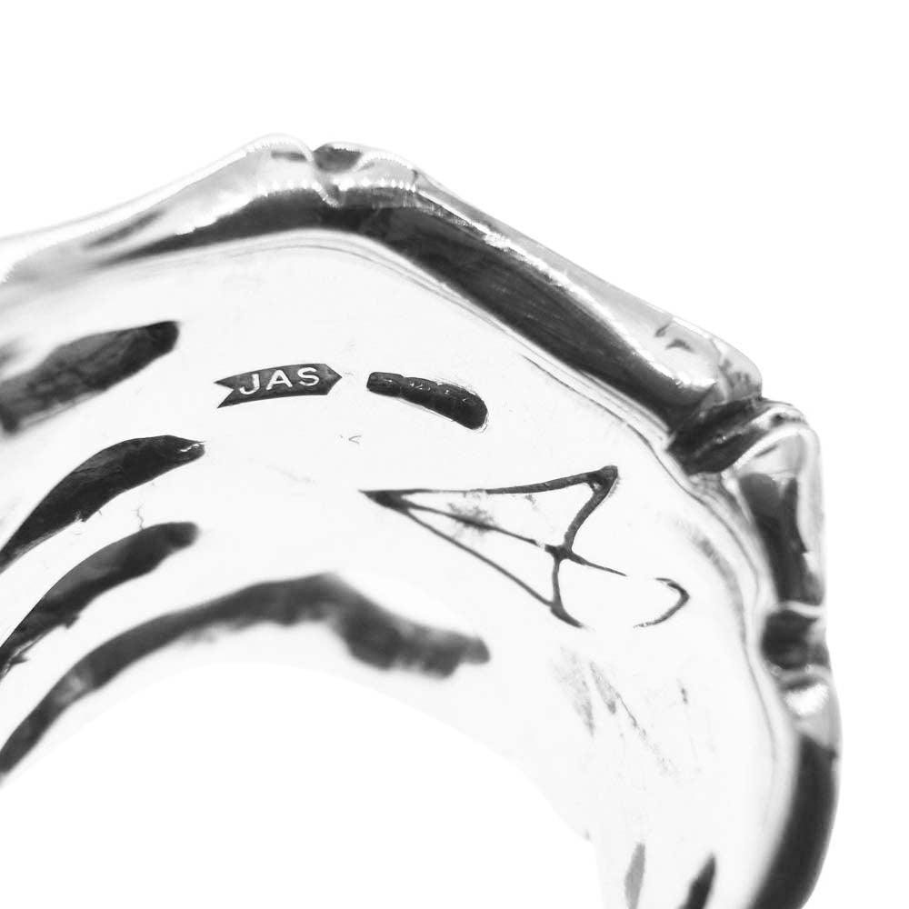 CRAZY PIG クレイジーピッグ 納品書付属 BONE HAND RING LARGE ボーン ハンド リング ラージ シルバー系 16号【美品】【中古】