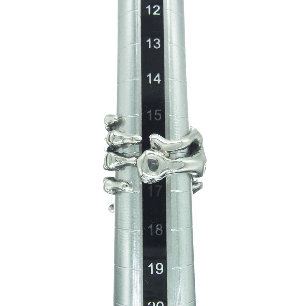 CRAZY PIG クレイジーピッグ 納品書付属 BONE HAND RING LARGE ボーン ハンド リング ラージ シルバー系 16号【美品】【中古】