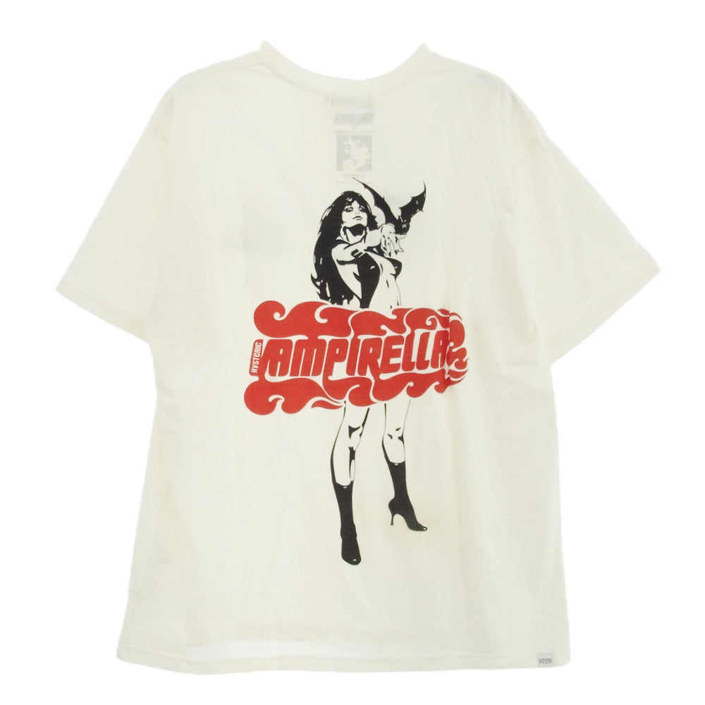 HYSTERIC GLAMOUR ヒステリックグラマー 02241CT47 VAMPIRELLA ヴァンピレラ プリント 半袖 Tシャツ ホワイト系 L【中古】