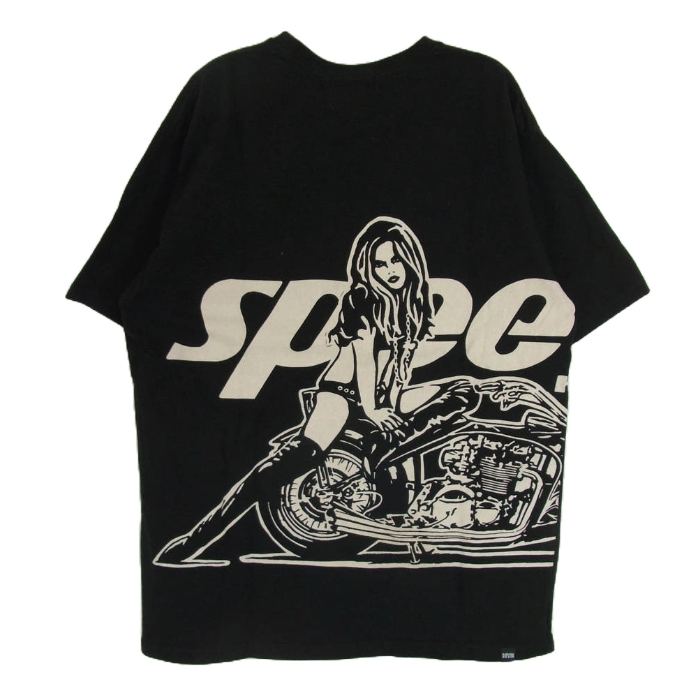 HYSTERIC GLAMOUR ヒステリックグラマー 02241CT41 SPEEDSTER クルーネック 半袖 プリント Tシャツ ブラック系 L【中古】