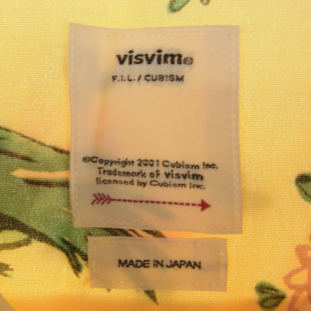 VISVIM ビズビム 22SS 122105011017 WALLIS SHIRT S/S SUNNY BIRD 半袖 シャツ イエロー系 2【中古】
