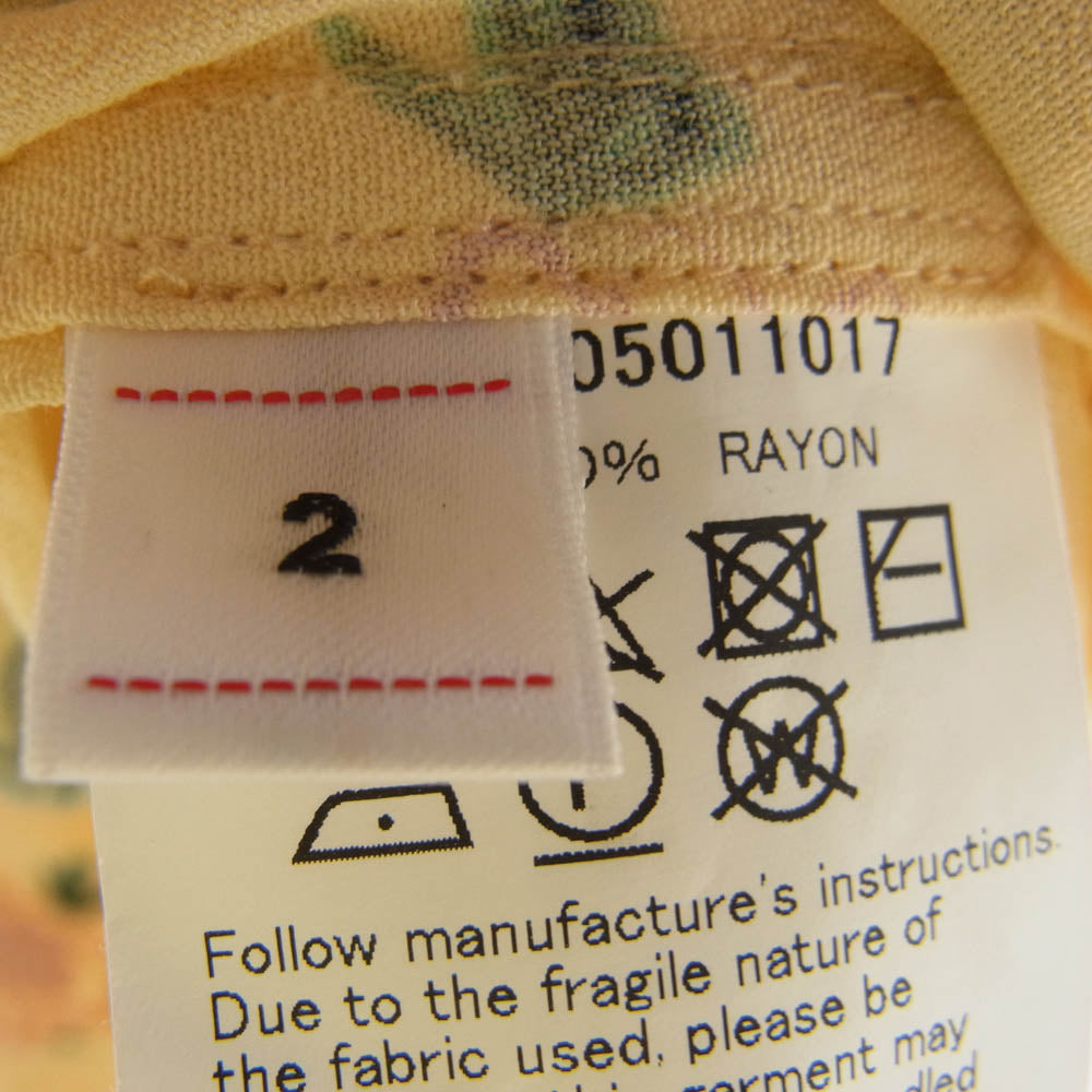VISVIM ビズビム 22SS 122105011017 WALLIS SHIRT S/S SUNNY BIRD 半袖 シャツ イエロー系 2【中古】