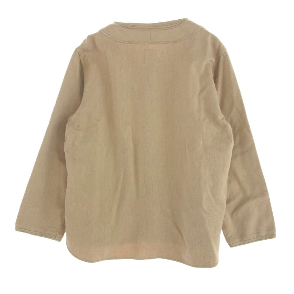 VISVIM ビズビム 20AW 0120205011018 DUGOUT SHIRT L/S ダグアウト 長袖 ベースボール シャツ ベージュ系 1【中古】