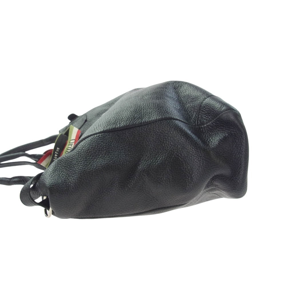Orobianco オロビアンコ イタリア製 レザー ブリーフケース トートバッグ ※部品欠品 ブラック系【中古】