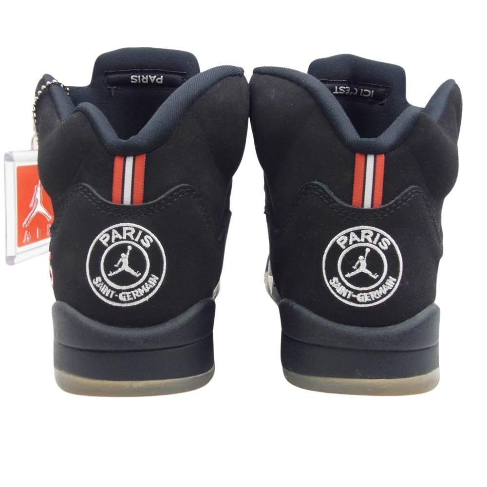 NIKE ナイキ AV9175-001 AIR JORDAN 5 PARIS SAINT-GERMAIN BLACK CEMENT GREY エアジョーダン5 パリ サンジェルマン ブラック セメントグレー スニーカー ブラック系 27cm【中古】