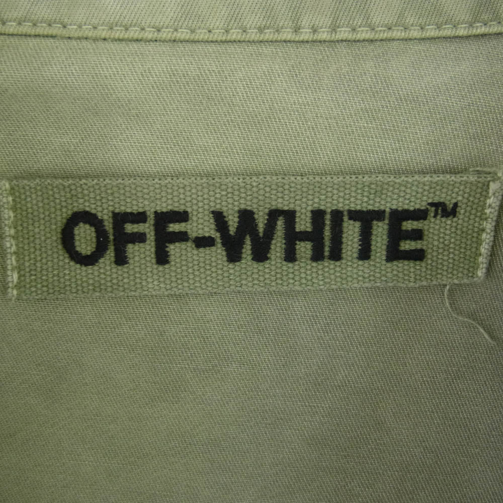 OFF-WHITE オフホワイト 袖ワッペン バックロゴ フィールド ミリタリー ジャケット カーキ XS カーキ系 XS【中古】