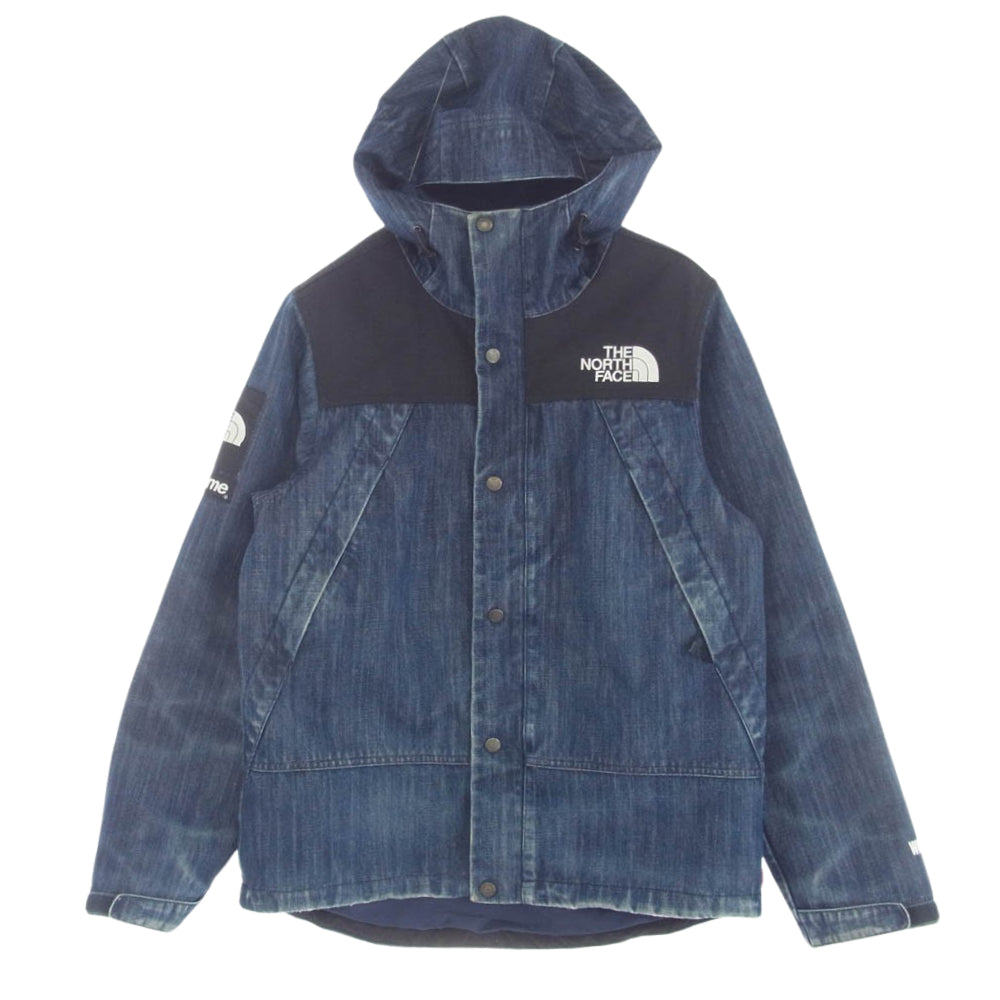 Supreme シュプリーム 15SS NP01540I THE NORTH FACE ザ ノースフェイス Denim Dot Shot Jacket デニム ドット ショット ジャケット インディゴブルー系 S【中古】