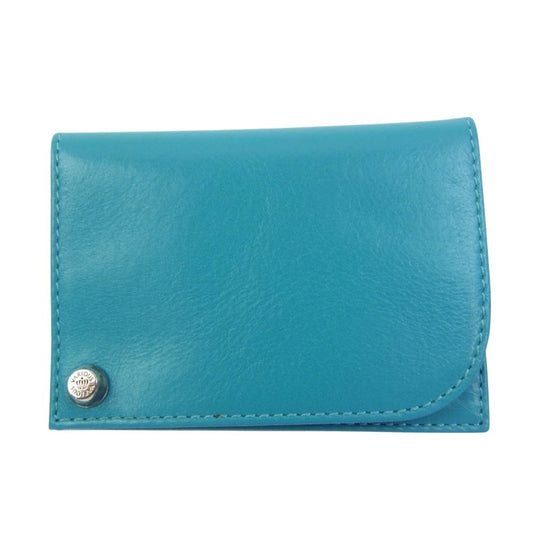 Justin Davis ジャスティンデイビス JDV006 RIVET PASS CASE リベット パス ケース カードケース 名刺入れ ブルー系 ライトブルー系【新古品】【未使用】【中古】