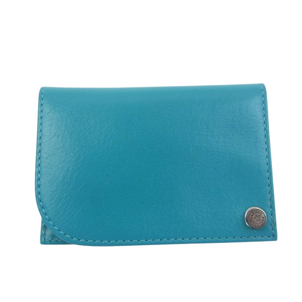 Justin Davis ジャスティンデイビス JDV006 RIVET PASS CASE リベット パス ケース カードケース 名刺入れ ブルー系 ライトブルー系【新古品】【未使用】【中古】