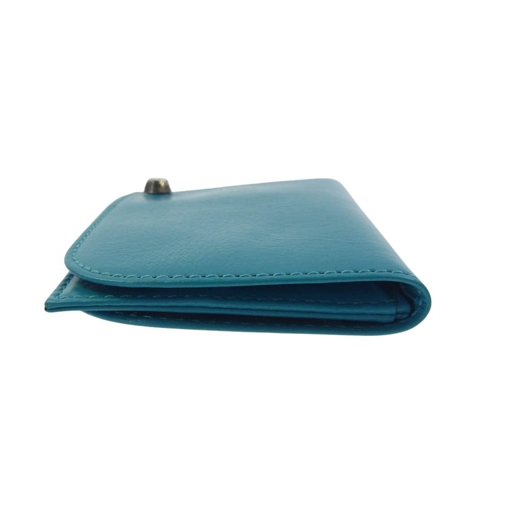 Justin Davis ジャスティンデイビス JDV006 RIVET PASS CASE リベット パス ケース カードケース 名刺入れ ブルー系 ライトブルー系【新古品】【未使用】【中古】