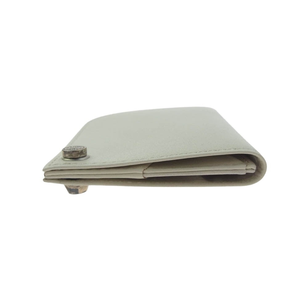 Justin Davis ジャスティンデイビス JDV006 RIVET PASS CASE リベット パス ケース カードケース 名刺入れ 白系 ホワイト系【新古品】【未使用】【中古】