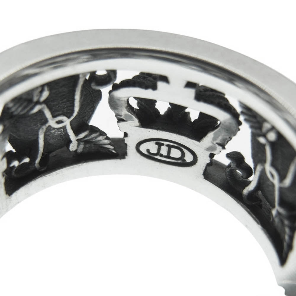 Justin Davis ジャスティンデイビス SRJ210 MY LOVE マイ ラブ リング いぶし加工 シルバー系 10号【中古】