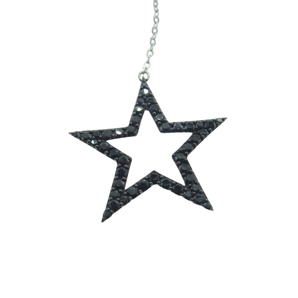 Justin Davis ジャスティンデイビス SEJ813 STAR BURST ピアス クラウン オープン スター ストーン ピアス 片耳 ブラック系【中古】