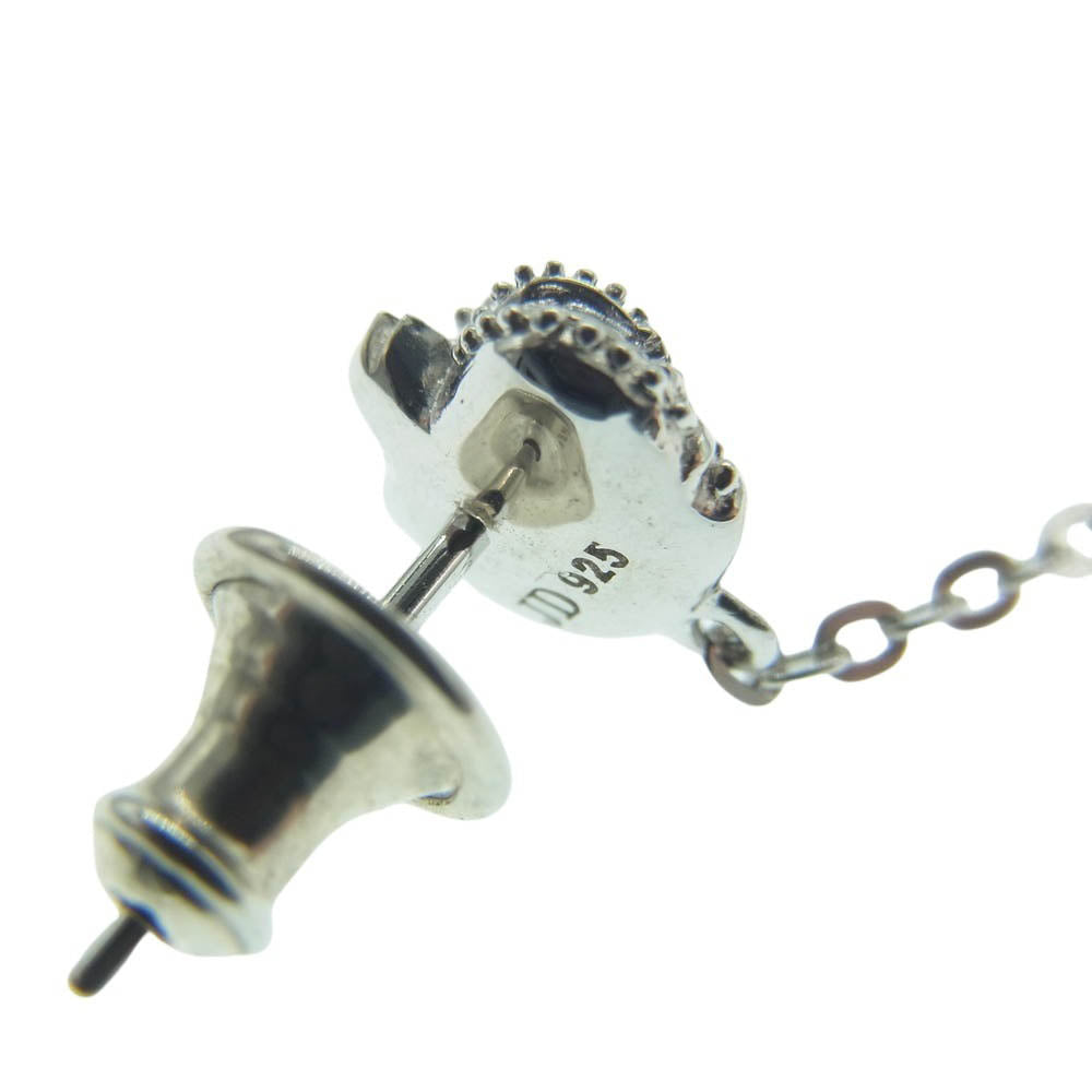 Justin Davis ジャスティンデイビス SEJ813 STAR BURST ピアス クラウン オープン スター ストーン ピアス 片耳 ブラック系【中古】