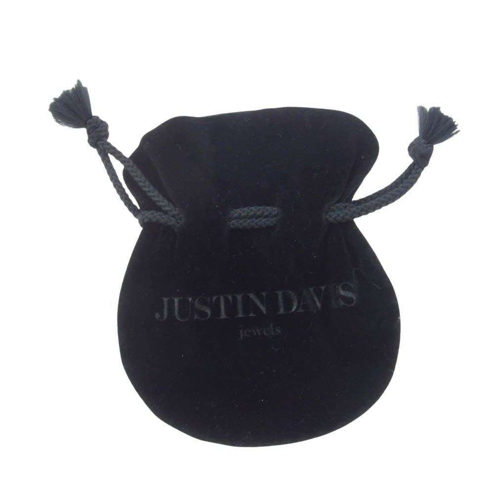 Justin Davis ジャスティンデイビス SEJ813 STAR BURST ピアス クラウン オープン スター ストーン ピアス 片耳 ブラック系【中古】