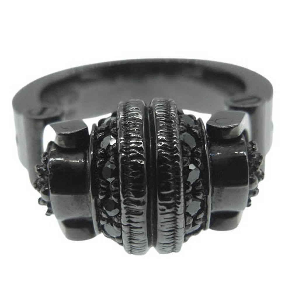 Justin Davis ジャスティンデイビス SRJ347 DEE JAY RING ヘッドホン モチーフ リング ブラック系 13号【中古】