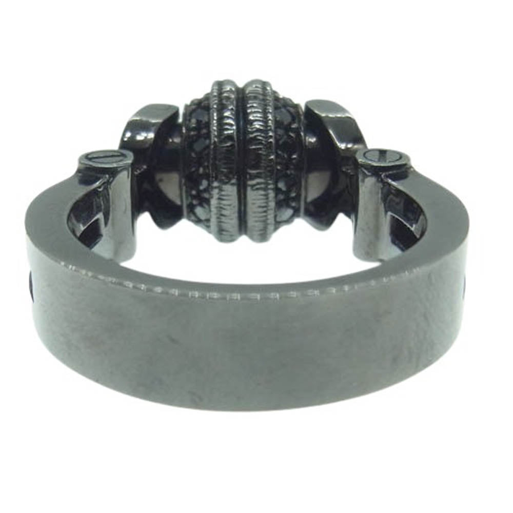 Justin Davis ジャスティンデイビス SRJ347 DEE JAY RING ヘッドホン モチーフ リング ブラック系 13号【中古】