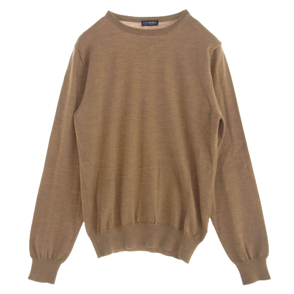BEAMS ビームス BEAMSF イタリア製 エクストラファインメリノウール ニット セーター ブラウン系 48【中古】