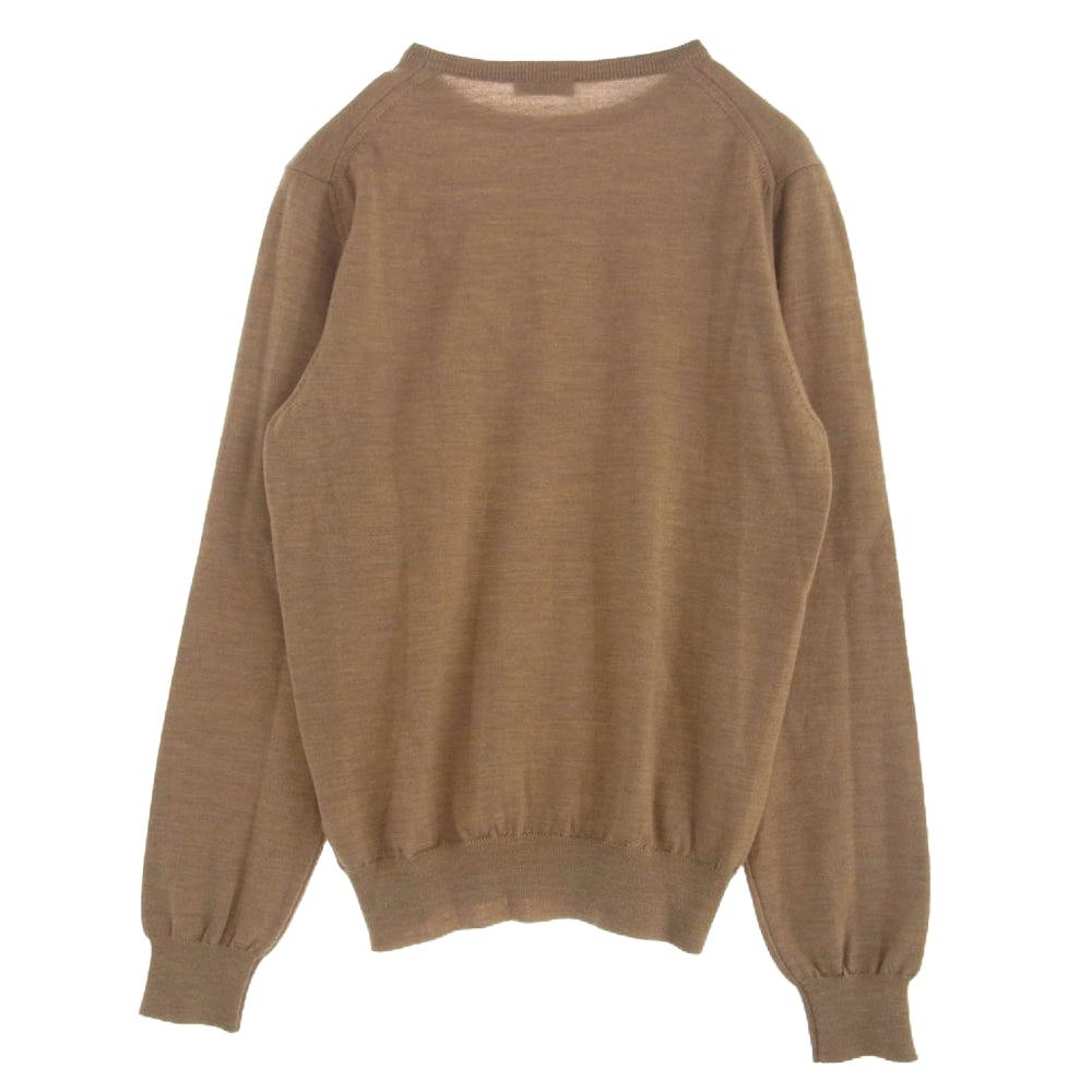 BEAMS ビームス BEAMSF イタリア製 エクストラファインメリノウール ニット セーター ブラウン系 48【中古】