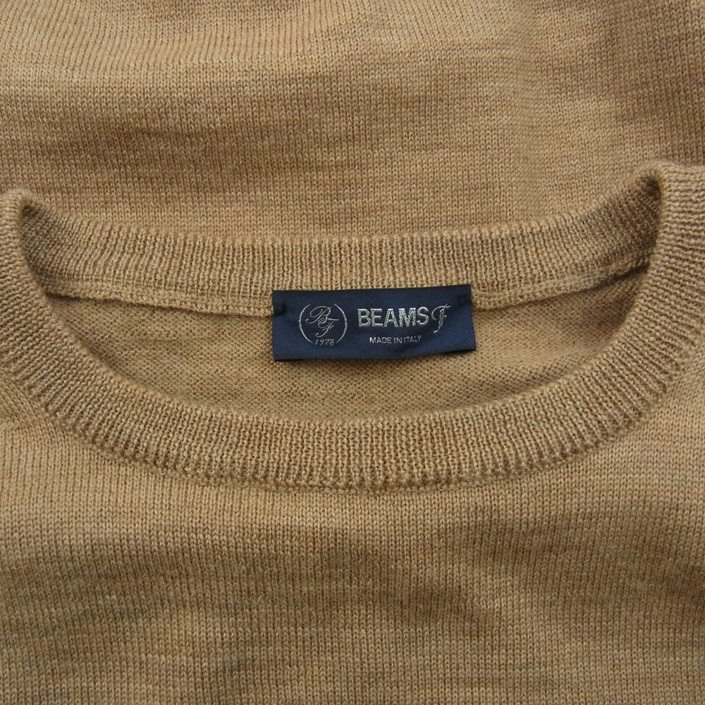 BEAMS ビームス BEAMSF イタリア製 エクストラファインメリノウール ニット セーター ブラウン系 48【中古】