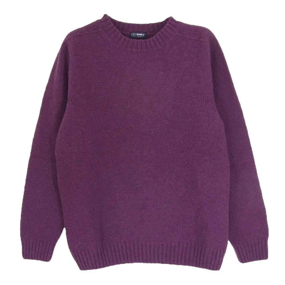 BEAMS ビームス BEAMSF イングランド製 ウール ニット セーター パープル系 M【中古】