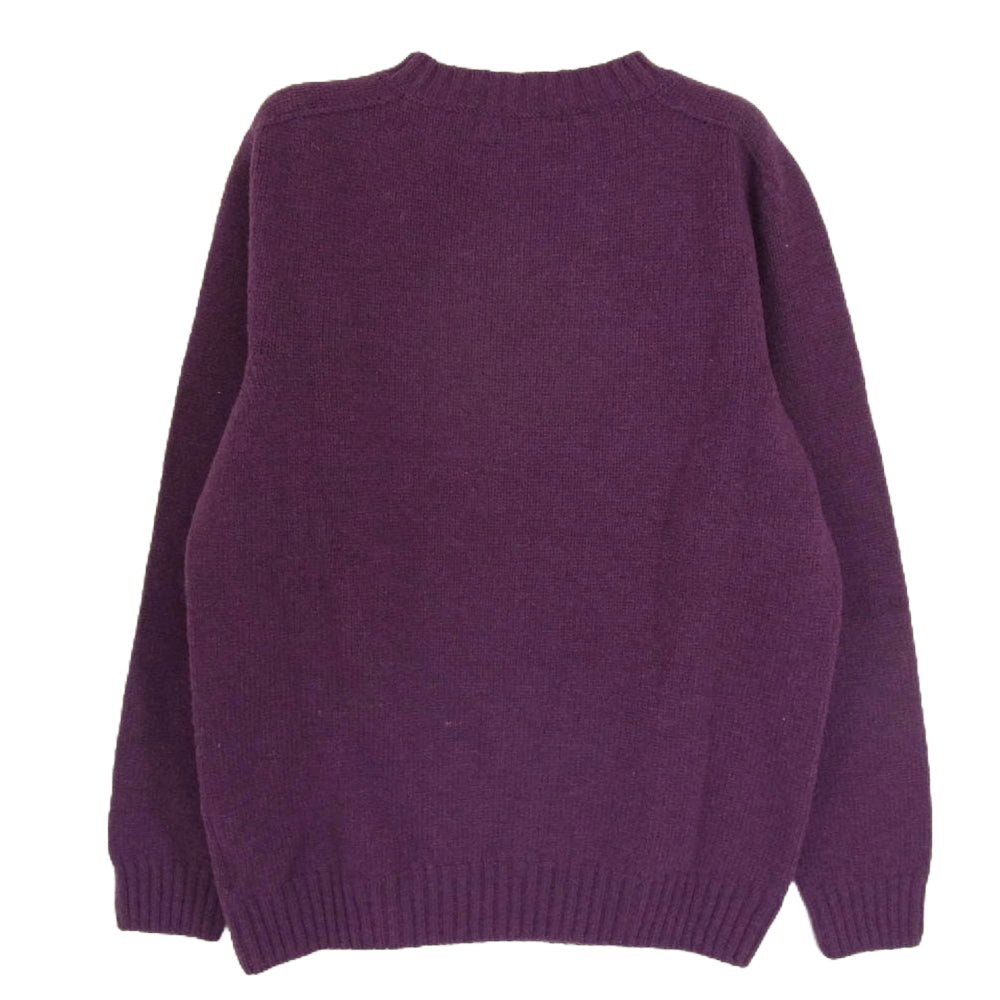 BEAMS ビームス BEAMSF イングランド製 ウール ニット セーター パープル系 M【中古】