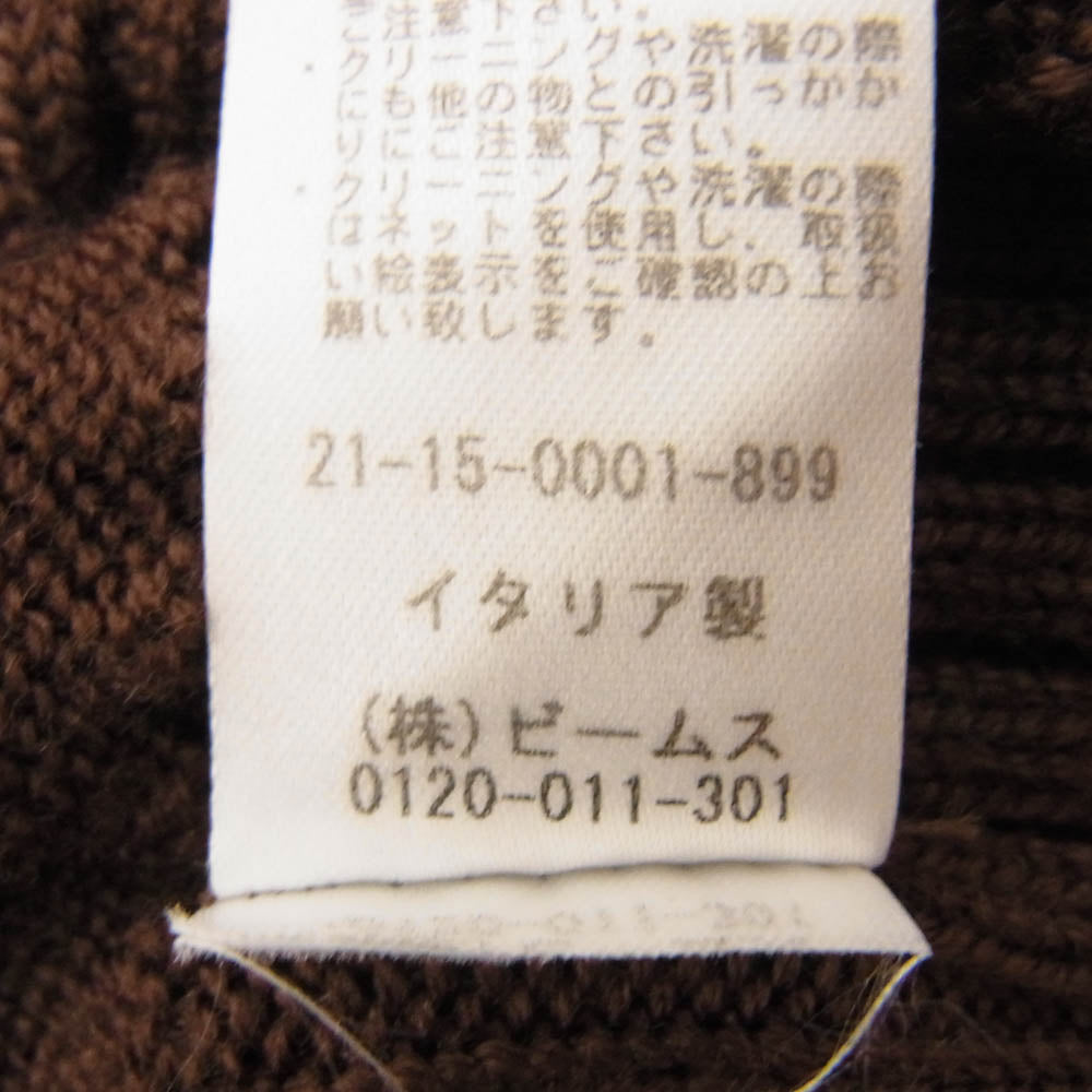 ドルモア イタリア製 タートル ウール ニット セーター ブラウン系 48【中古】