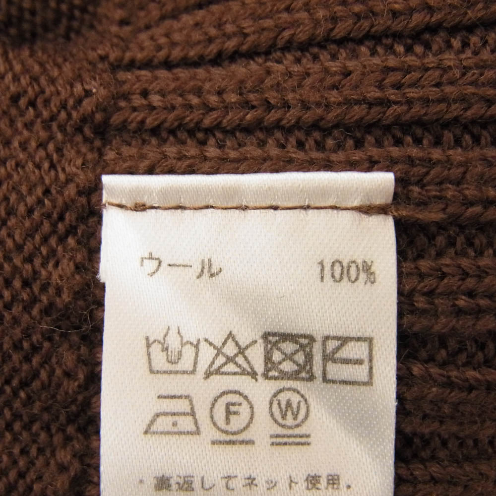 ドルモア イタリア製 タートル ウール ニット セーター ブラウン系 48【中古】